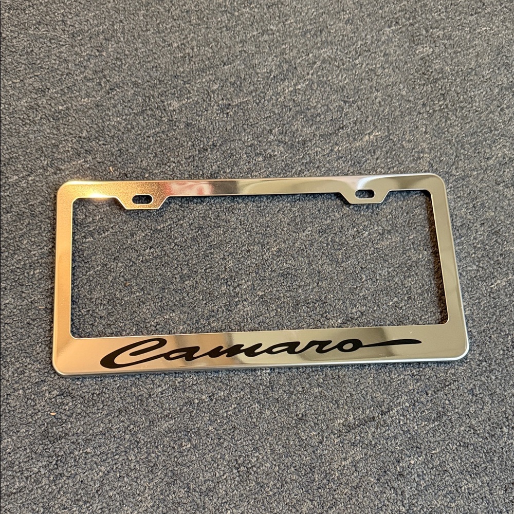 Chevrolet Chevy Camaro Chrome Silver Metal License Plate Frame
